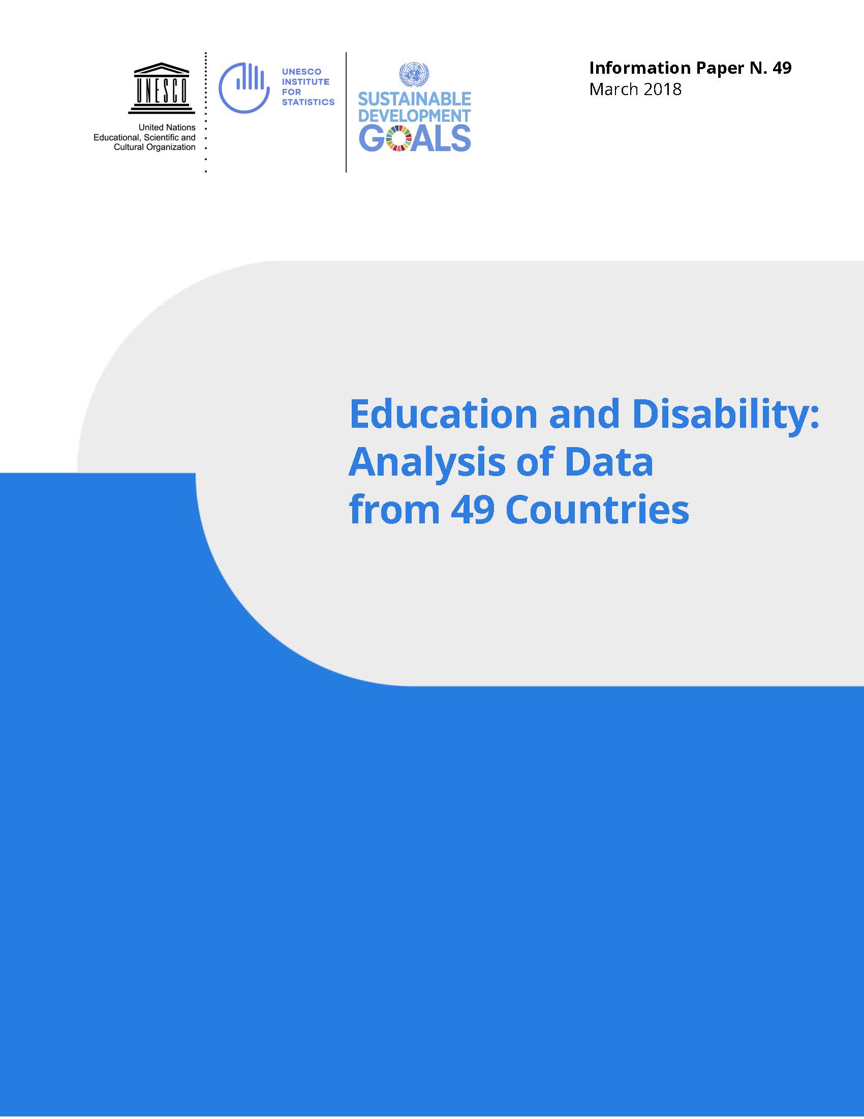 Education and disability: Analysis of data from 49 countries