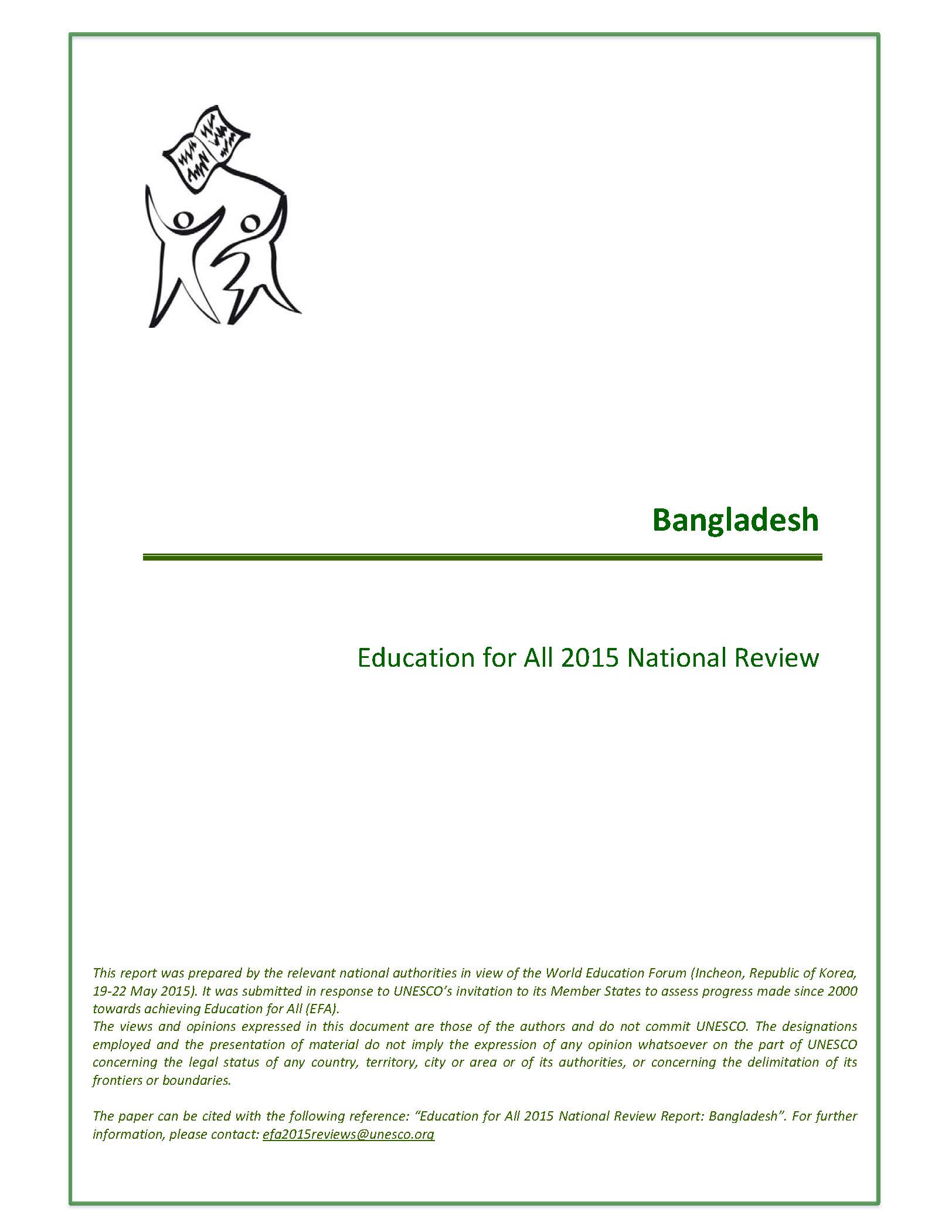 EFA 2015 National Review