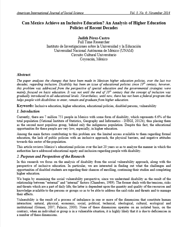 No Cover, First page of the research