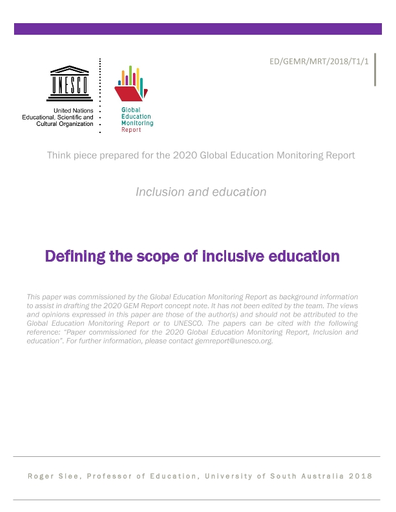 research proposal about inclusive education