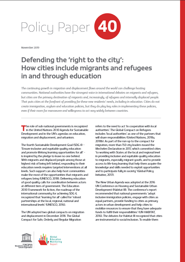 Policy Paper Cover Number 40, and the title abstract and introduction on the first page