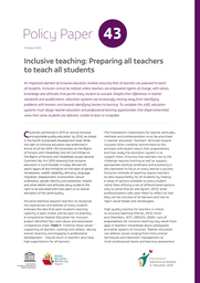 Inclusive teaching: preparing all teachers to teach all students
