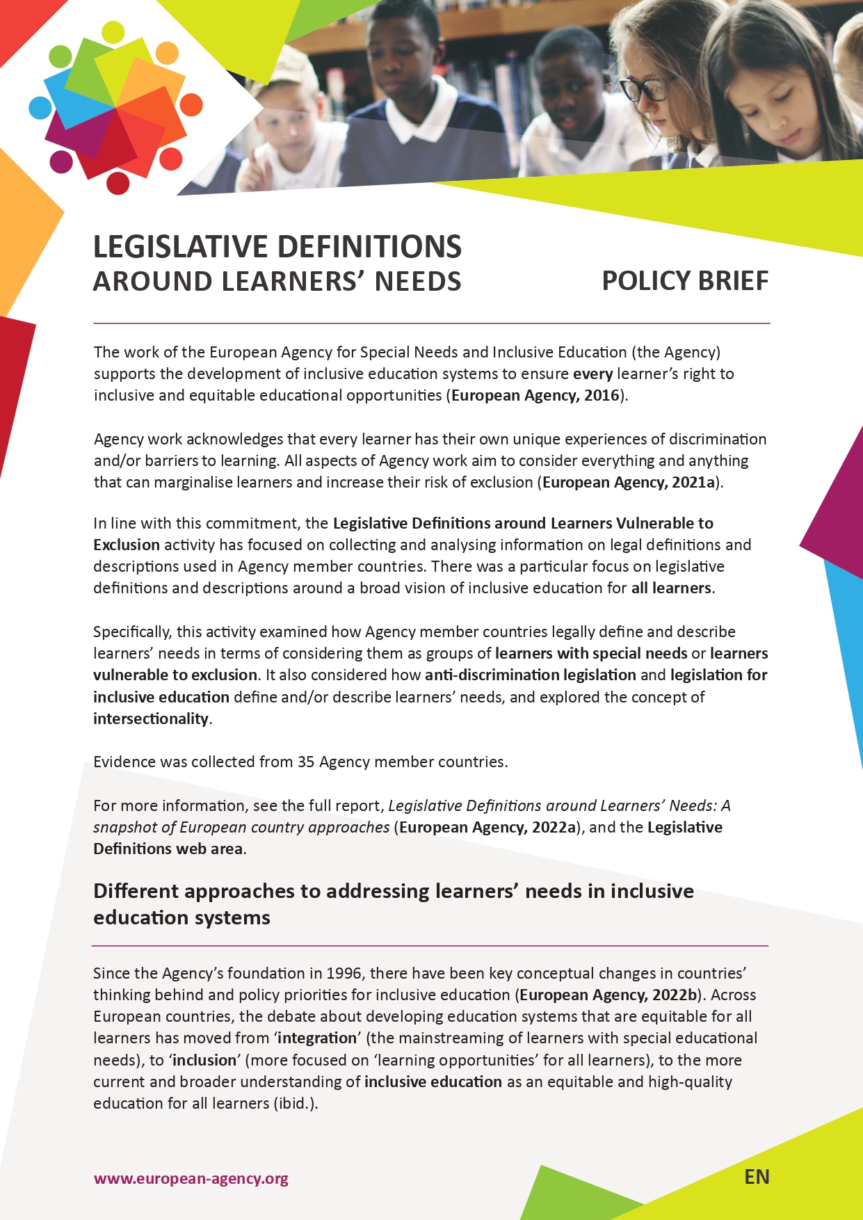 legislative definition policy brief cover page