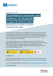 Disponibilidad de información sobre estudiantes con discapacidad en países de América Latina