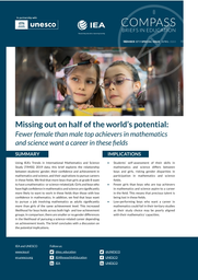 Missing out on half of the world’s potential: fewer female than male top achievers in mathematics and science want a career in these fields